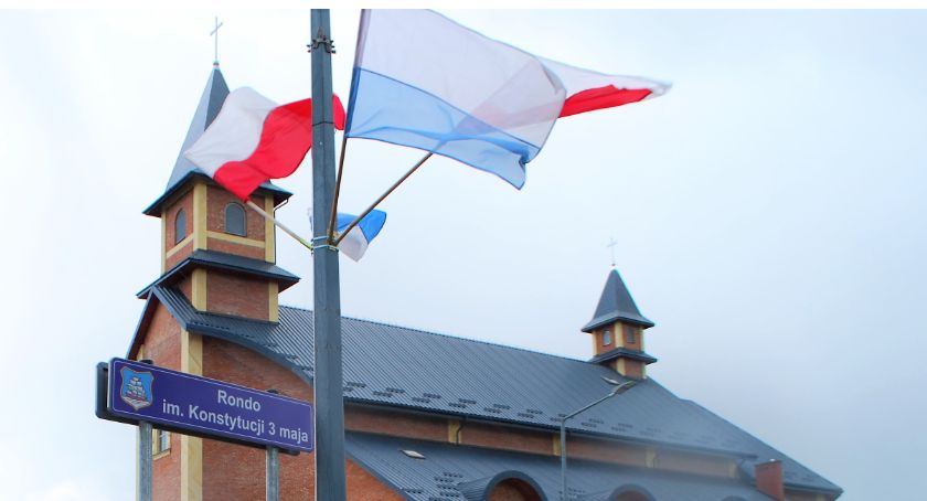Rondo im. Konstytucji 3 Maja. Uroczystości w Radymnie 