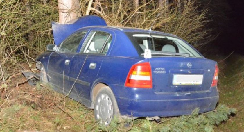 Opel uderzył w drzewo. Dwie osoby doznały obrażeń 