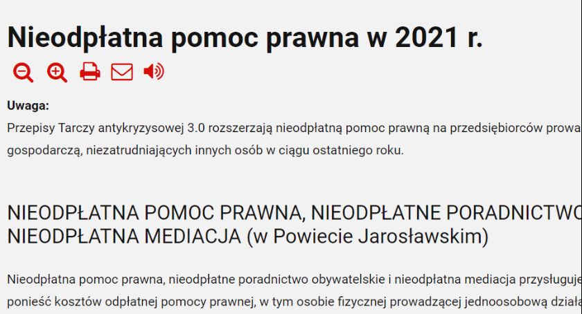 Punkty pomocy prawnej działają stacjonarnie 