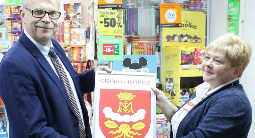 Herb gminy w placówce Poczty Polskiej 