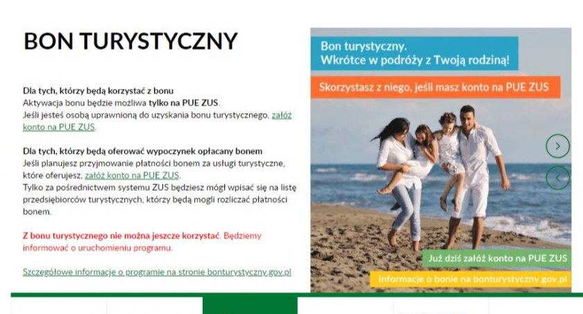 Bon turystyczny do końca września