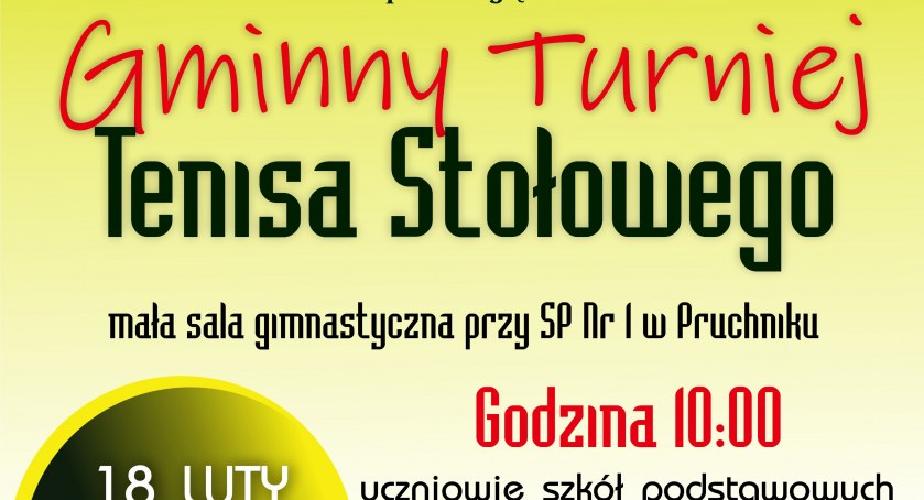 Gminny Turniej Tenisa Stołowego w Pruchniku 