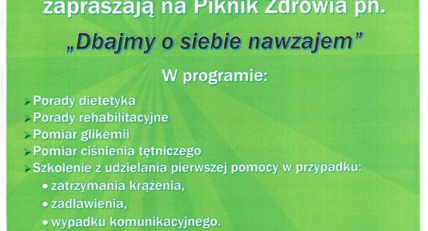 Piknik Zdrowia „Dbajmy o siebie nawzajem