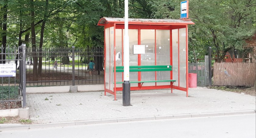  Zafajdany przystanek MZK. Pasażerowie czekają wśród ptasich kup 