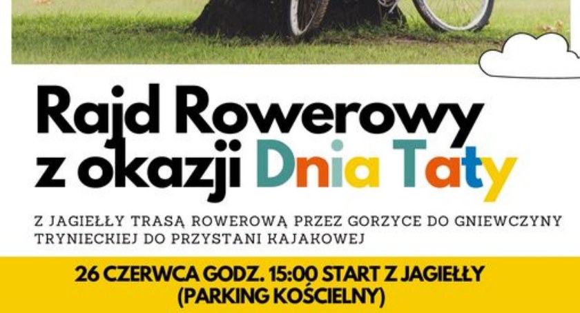 Rajd Rowerowy z okazji Dnia Taty z Jagiełły do Gniewczyny Trynieckiej