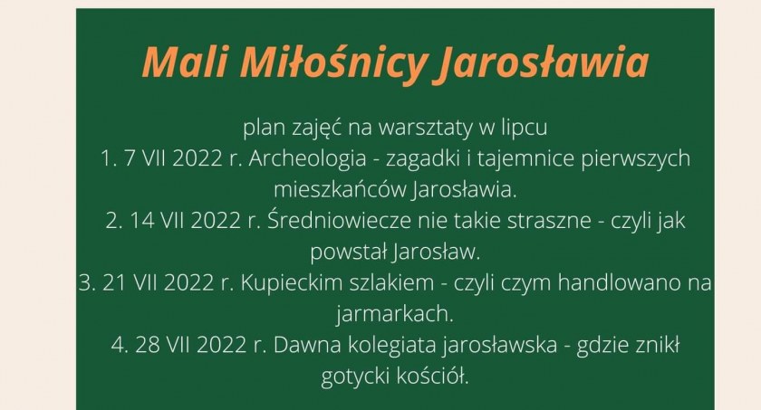 Warsztaty - Archeologia. Zagadki i tajemnice pierwszych mieszkańców Jarosławia