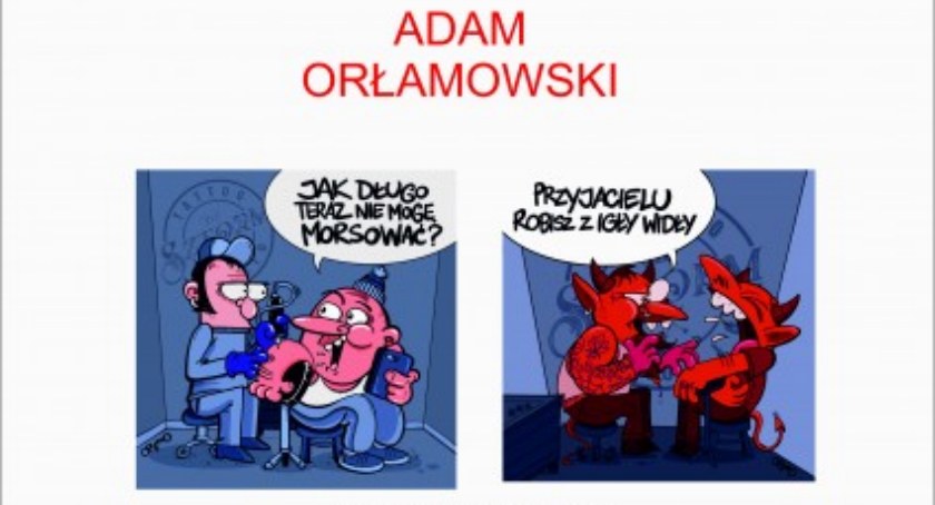 Wystawa rysunku satyrycznego Adama Orłamowskiego
