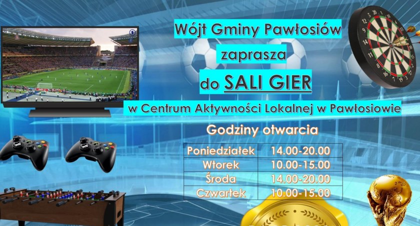 Sala Gier w Centrum Aktywności Lokalnej zaprasza do korzystania z oferty