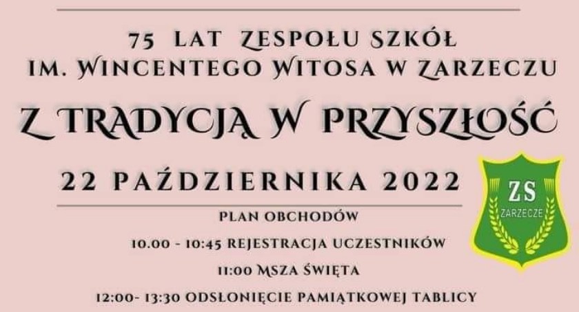 75 lat Zespołu Szkół im. Wincentego Witosa w Zarzeczu z Tradycją w Przyszłość