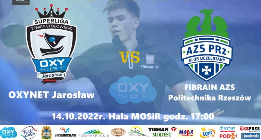 LOTTO Superliga Tenisa Stołowego: Mecz KSTS Oxynet Jarosław – Fibrain AZS Politechnika Rzeszów