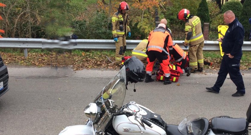 Poszkodowany motocyklista w wypadku w Rozborzu
