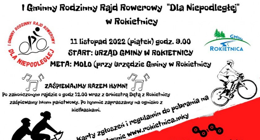 I Gminny Rajd Rowerowy Dla Niepodległej w Rokietnicy