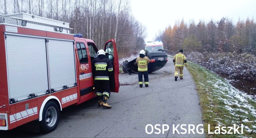 Wypadek samochodowy w Tuchli 