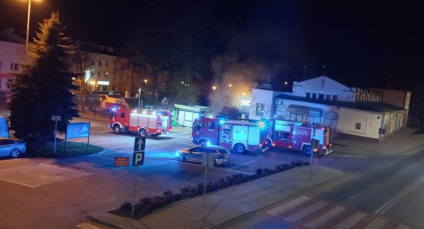 Pożar serwisu komputerowego na Rynku w Radymnie 