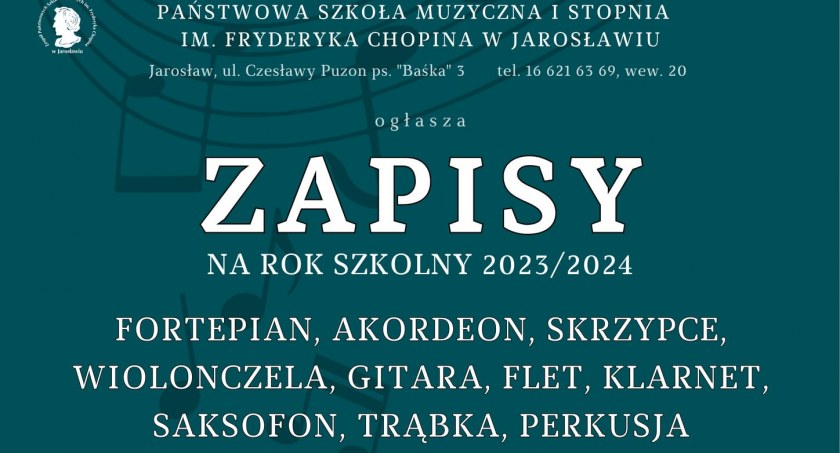 Zapisy do szkoły muzycznej I stopnia do 24 maja