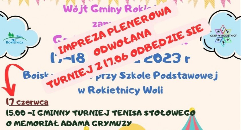 Odwołany Gminny Dzień Dziecka w  Rokietnicy Woli