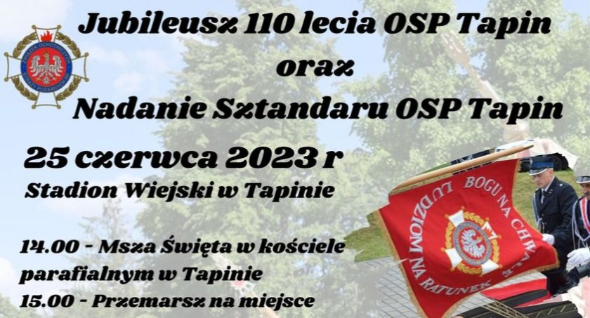 Jubileusz 110-lecia OSP w Tapinie i nadanie sztandaru OSP
