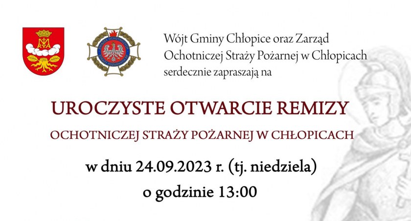 Uroczyste otwarcie remizy Ochotniczej Straży Pożarnej w Chłopicach