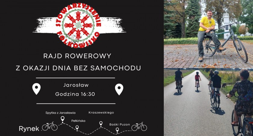 Rajd rowerowy z okazji dnia bez samochodu w Jarosławiu