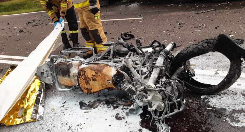 Policja ustala tożsamość motocyklisty, który zginął dziś w Gwizdaju