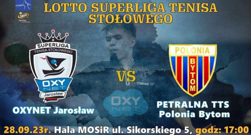 Lotto Superliga Tenisa Stołowego - Oxynet Jarosław vs Petralna TTS Polonia Bytom w Hali MOSiR Jarosław