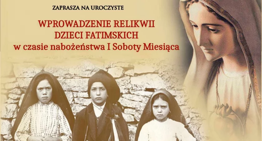 Wprowadzenie Relikwii Dzieci Fatimskich w czasie nabożeństwa I Soboty Miesiąca w Kolegiacie Jarosławskiej