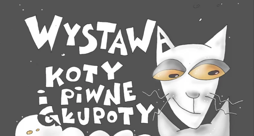 Wystawa Koty i inne głupoty Dariusza Dąbrowskiego w Galerii Stara Apteka w Przeworsku
