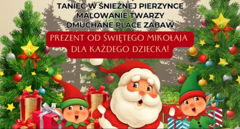 Spotkanie z Mikołajem w hali sportowe w Tryńczy