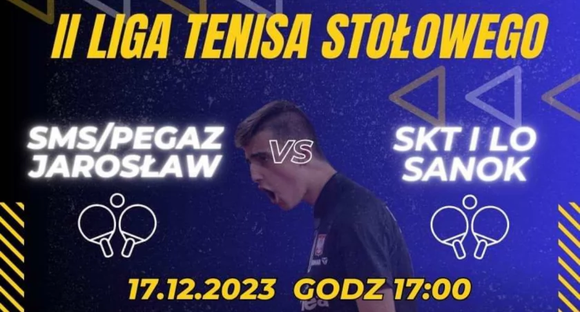 II Liga Tenisa Stołowego SMS/PEGAZ JAROSŁAW vs SKT I LO SANOK w Hali MOSiR w Jarosławiu