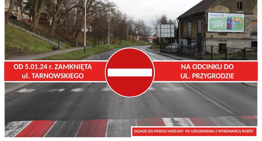  Zmiana organizacji ruchu w związku z przebudową ul. Tarnowskiego w Jarosławiu