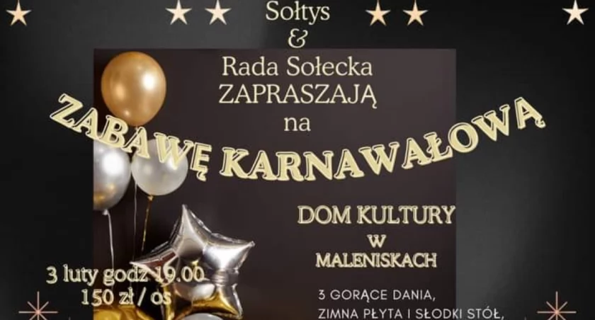Zabawa karnawałowa w Domu Kultury w Maleniskach