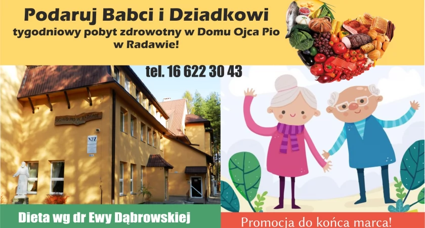 Pamiętaj! Dzień Babci i Dziadka już za kilka dni! Podaruj swoim Dziadkom tygodniowy pobyt zdrowotny w Domu Ojca Pio w Radawie