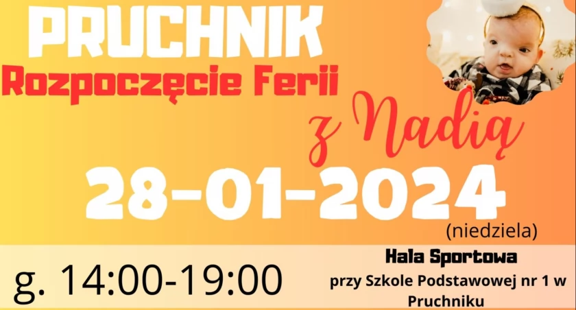 Rozpoczęcie ferii z Nadią - impreza charytatywna w Pruchniku 