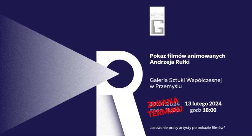 Pokaz filmów animowanych Andrzeja Rułki w Galerii Sztuki Współczesnej w Przemyślu 