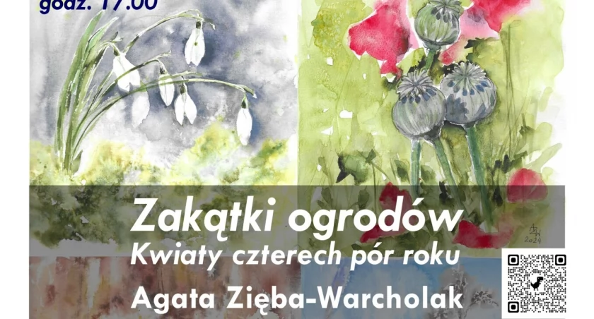 Zakątki ogrodów - wernisaż wystawy Agaty Zieby-Warcholak w Galerii Baszta w PCKiN w Przemyślu