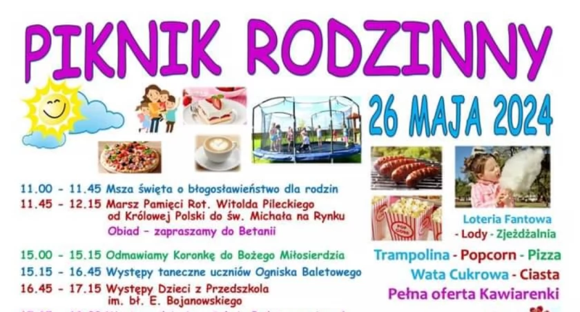 Piknik Rodzinny w Parafii NMP Królowej Polski w Jarosławiu  i Marsz Pamięci Rotmistrza Witolda Pileckiego w Jarosławiu