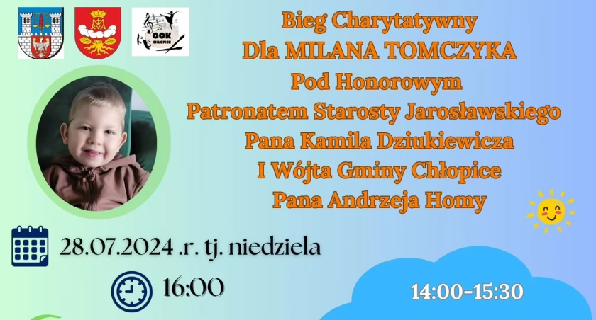 Bieg charytatywny dla Milana Tomczyka w Chłopicach 