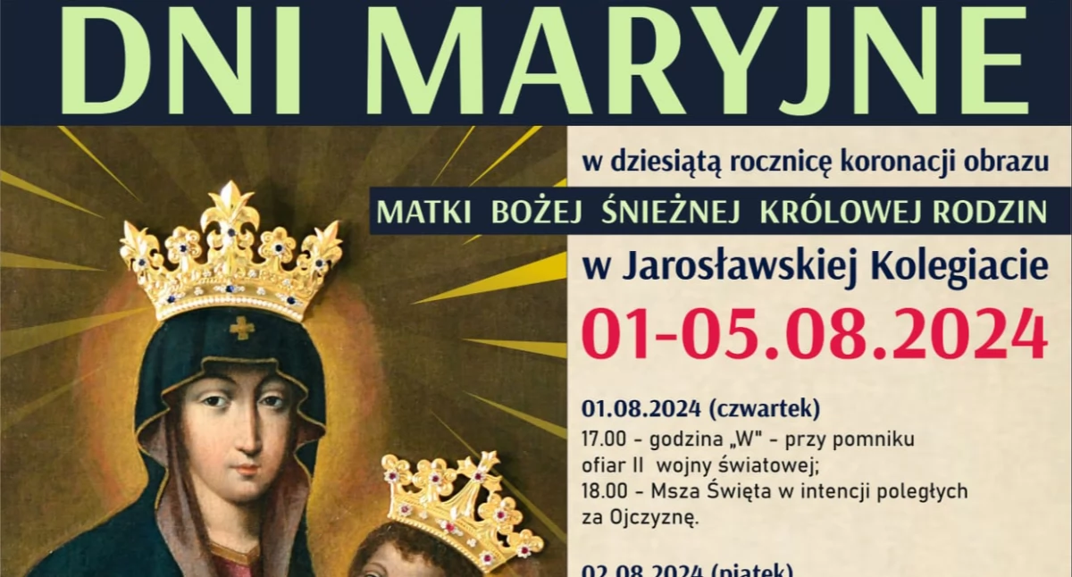 Dni Maryjne w Jarosławskiej Kolegiacie 