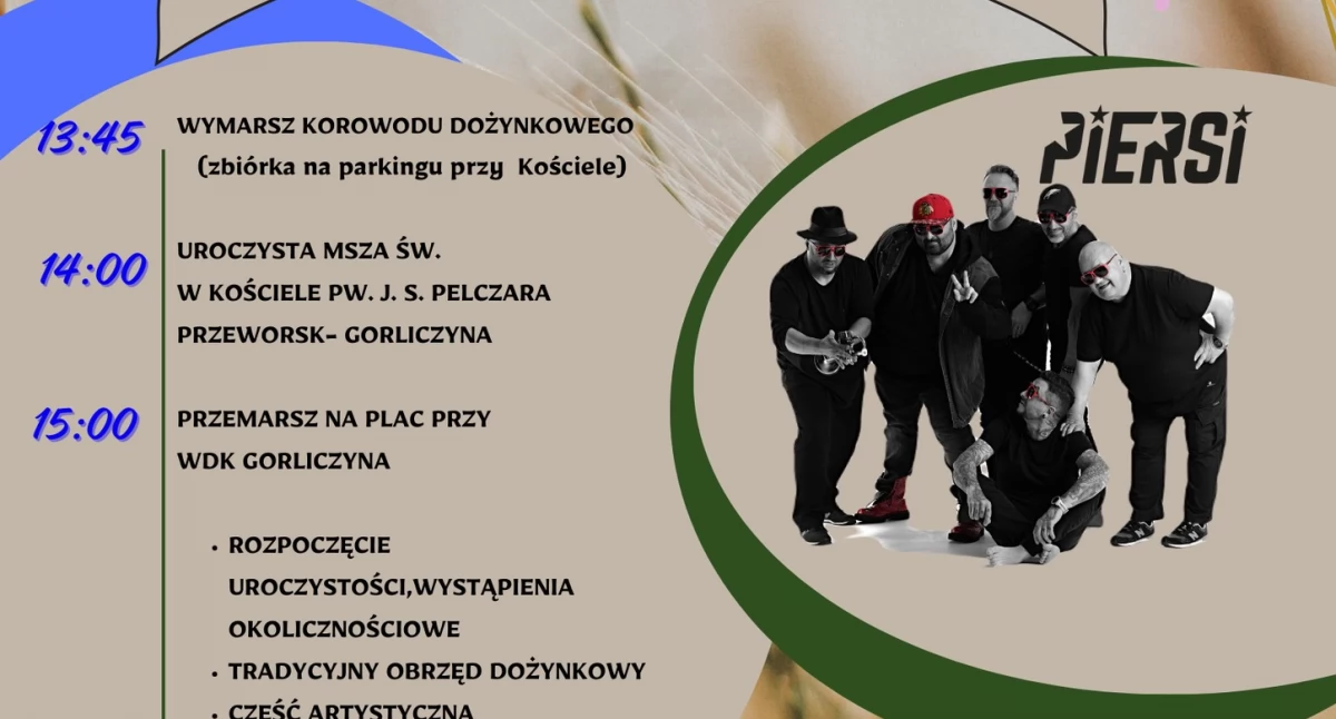 Zespół PIERSI gwiazdą Dożynek Gminnych w Gorliczynie w gminie Przeworsk 