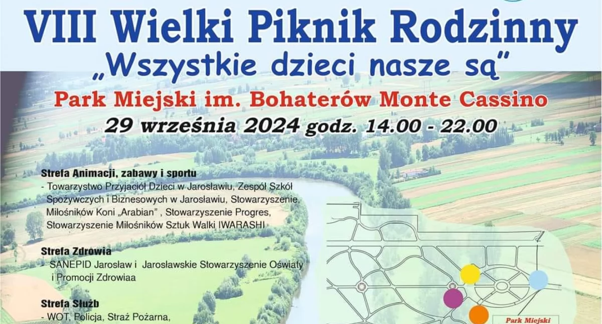 VIII Wielki Piknik Rodzinny w Parku Miejskim im. Bohaterów Monte Cassino w Jarosławiu