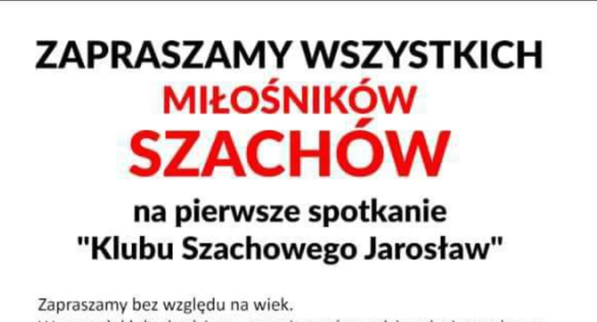 Pierwsze spotkanie Klubu Szachowego Jarosław