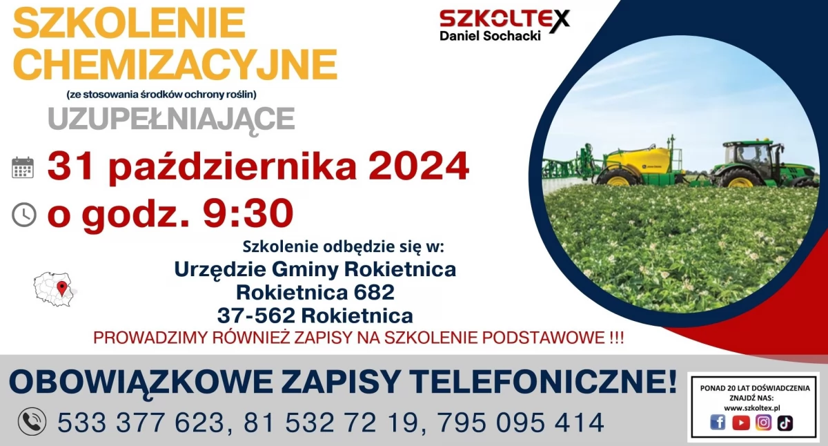 Szkolenie chemizacyjne uzupełniające w Rokietnicy 