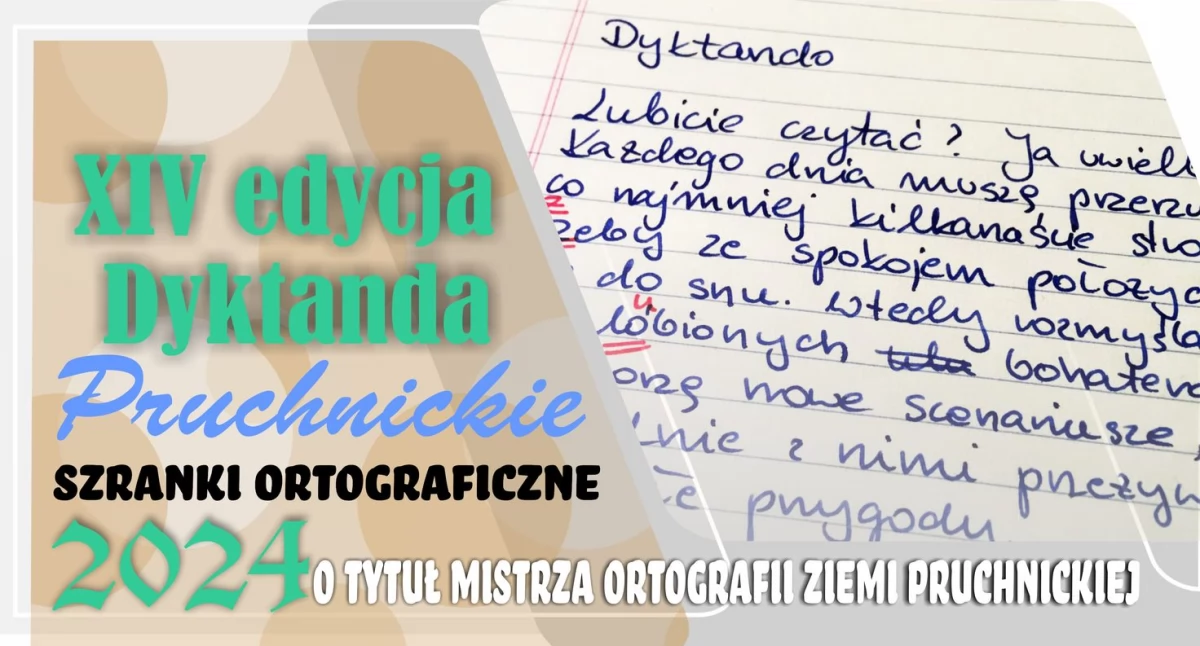 XIV edycja Dyktanda Pruchnickiego. Szranki Ortograficzne o Tytuł Mistrza Ortografii Ziemi Pruchnickiej 