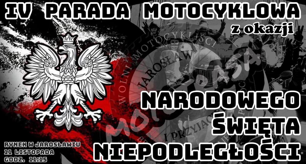 IV Parada Motocyklowa z okazji Narodowego Święta Niepodległości w Jarosławiu 