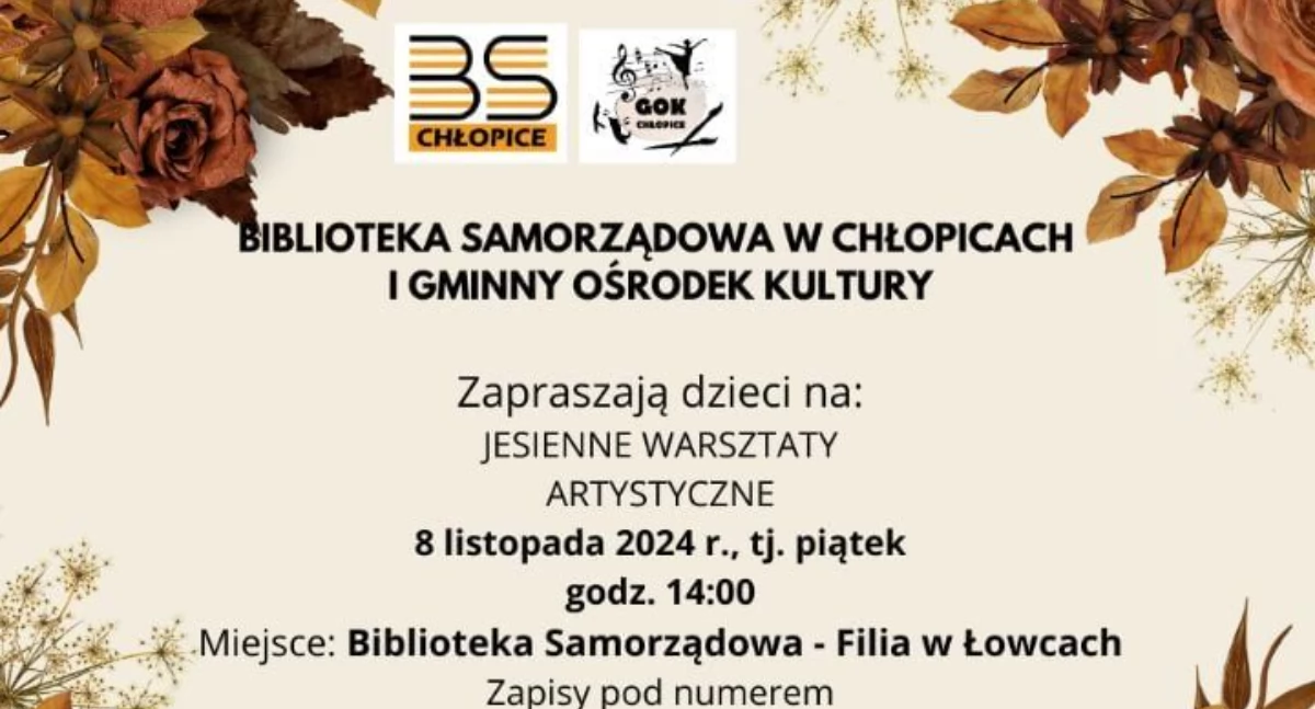 Jesienne Warsztaty Artystyczne w Bibliotece Samorządowej w Chłopicach