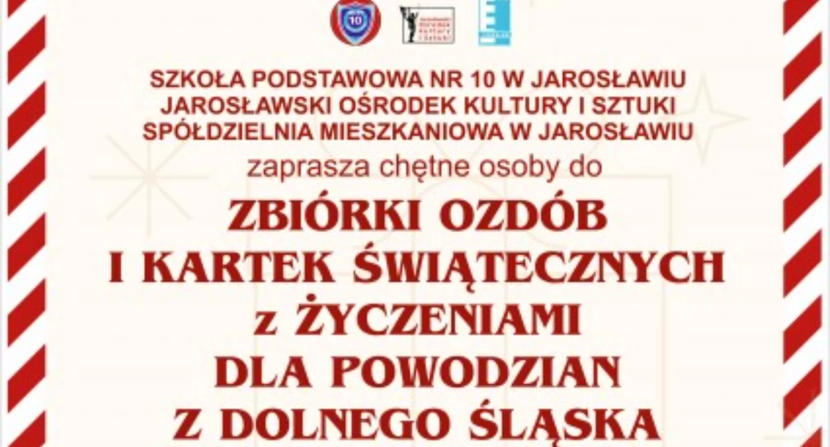 Zbiórka ozdób i kartek świątecznych z życzeniami dla powodzian z Dolnego Śląska