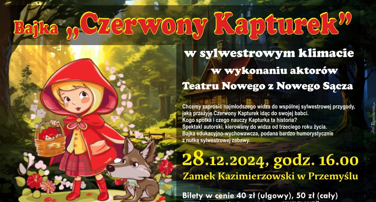 „Czerwony  Kapturek” w wykonaniu aktorów Teatru Nowego z Nowego Sącza
