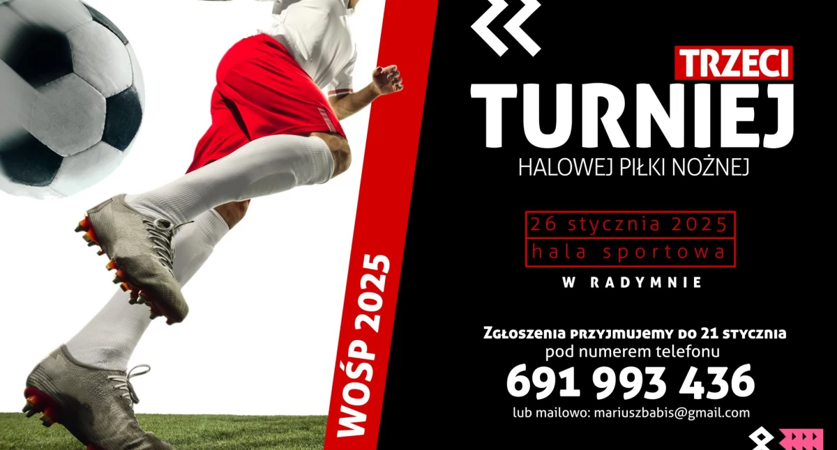 Trzeci Halowy Turniej Piłki Nożnej w ramach Finału WOŚP w Radymnie 