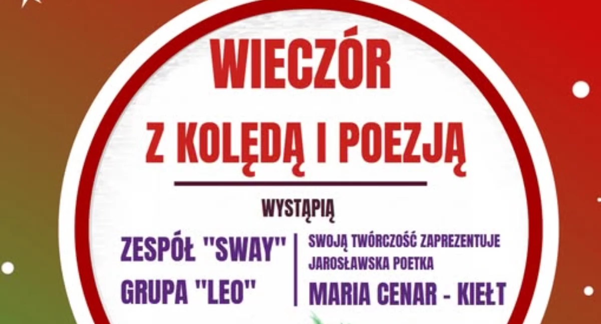 Wieczór z kolędą i poezją w Miejskiej Bibliotece Publicznej im. Aleksandra Fredry w Jarosławiu