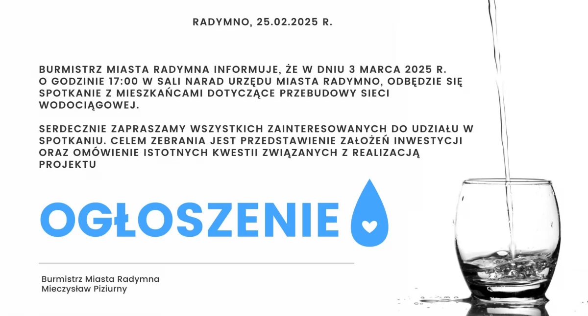 Spotkanie dotyczące przebudowy sieci wodociągowej w Radymnie